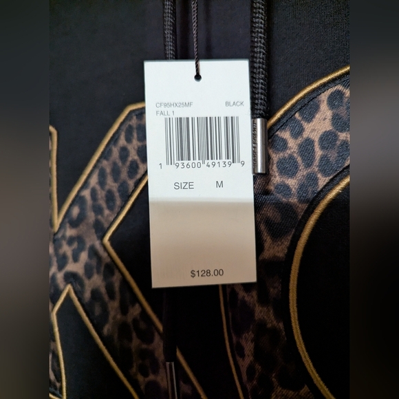 Michael Kors Cheetah Embroidered Graphic Logo Sweatshirt Size M NWT MSRP $128 - Picture 6 of 7